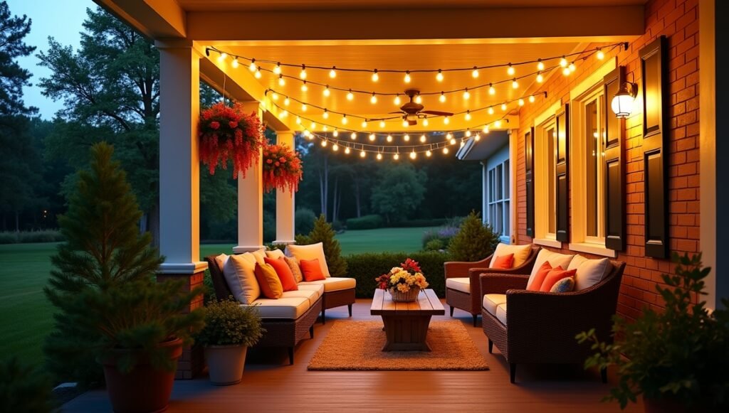 Drape String Lights Overhead