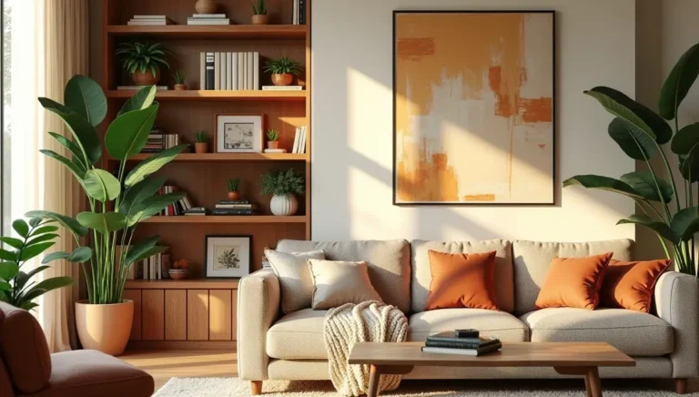 Cozy blended living room design styles inspiration for forever home sanctuary - Scandinavian Bohemian Industrial Japandi Coastal interior