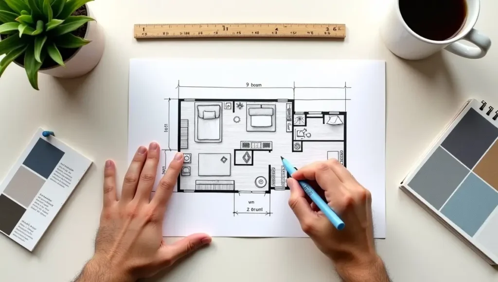 Living room layout planning - furniture arrangement lighting layers budget decor upgrades mistake avoidance guide