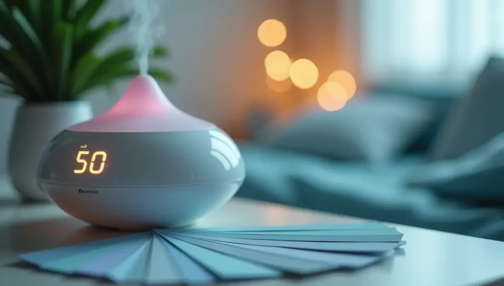 Sensory sleep optimization: Aromatherapy diffusion, white noise calibration, calming color psychology for insomnia relief