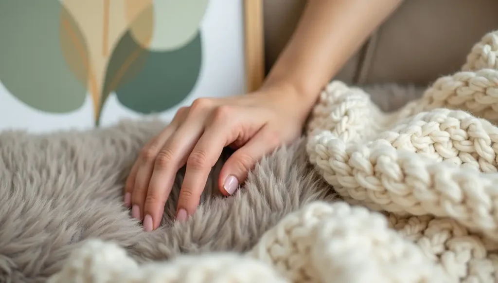 Anxiety-reducing bedroom textures: Haptic therapy elements for sensory grounding and insomnia relief